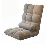 XOBRJQZ Sillón de Suelo Plegable y Ajustable 5 Posiciones, Sofá Lazy Compacto con Respaldo, Silla Gaming de Suelo para Dormitorio, Meditación y Lectura, Ideal para Adultos y Adolescentes(Gray)