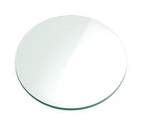 XOBRJQZ Tablero Redondo De Vidrio Templado - 8 Mm De Grosor - Vidrio Pulido Transparente, Estilo Contemporáneo, Mesa De Centro/Mesa Auxiliar De Repuesto(380mm(15In))