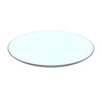 XOBRJQZ Tablero Redondo De Vidrio Templado Transparente, Bordes De Seguridad Redondeados, Tablero De Vidrio De Repuesto para Mesa De Comedor, Comedor, Patio, Mesa Auxiliar(90cm)