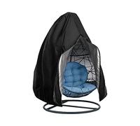 xocome Funda para Silla Colgante Impermeable, Tela Oxford 210D, Cubierta de Silla Colgante para Patio Antipolvo Funda Mecedora Silla de Columpio de Huevos Silla Flotante Jardin Exterior (Negro)