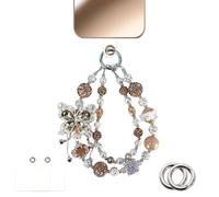 XODITO Correa para teléfono con diseño de mariposa champ, Zirconia cúbica, No es una piedra preciosa