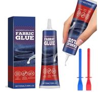 XoeLLe 100ML Pegamento Textil, Pegamento para Tela, Pegamento para Cuero Extra Fuerte, Permanente y Lavable Adhesivo para Tela Textil, Poliéster, Algodón, Mezclilla, Reparar Muñecas