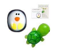 XoeLLe 2 Piezas Abrazo Bolsillo, PingüIno Regalos Alentadores Tarjetas con Palabras Motivadoras Idea Divertida para la Fiesta Cumpleaños Mujer Hombre Pareja Adolescente (Pingüino + Tortuga)