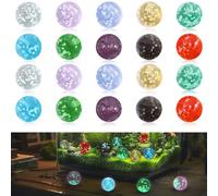 XoeLLe 20 Piezas Canica para Niños Mármoles Que Brillan En La Oscuridad, Muy Chulas Canicas De Cristal para Decoración del Hogar, Canicas Grandes, Vidrio Colorido