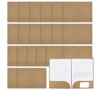 XoeLLe 20 Piezas Carpetas Carton de Papel Kraft Subcarpetas Cartulina A4 con Ranuras para Tarjetas Carpeta Bolsillos Solapa Documentos Reuniones Presentaciones 22×31 CM Marrón