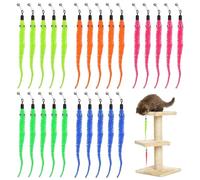 XoeLLe 25 Piezas Juguete Gato Juguete Gato Interactivo Cat Toys para Paquete Variedad para Gatitos, Palo de Divertido, Ratones, Tumbler, Peces, Campanas Etc Bolas, Plumas, Arrugadas