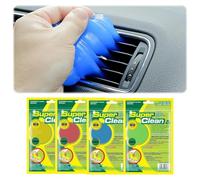 XoeLLe 4 Piezas Gel de Limpieza Coches, Reutilizables Teclado Limpiador Gel Limpieza Coche para el Interior del Coche, Respetuoso con el Medio Ambiente Limpiador para el Ordenador Portátil