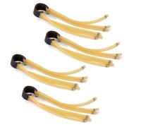 XoeLLe 4 Piezas Tiras Gomas para Tirachinas Professional, Bandas de Goma de Repuesto Pack Alta Resistencia Tirachinas Gomas Catapult Adecuado para Cazar Tirachinas Actividades (Amarillo D)