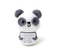 XoeLLe Panda Peluches Personalizados, Regalos Divertidos, Regalo Original, Regalos Amigas Originales, con Tarjeta Positiva Hoptimist Decoración Hogar Motivador Regalo para Familiares Colega Amigos