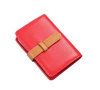XoeLLe Tarjeteros para Tarjetas de Credito, Monedero Tarjetero Hombres, Señoras Titular de Tarjeta Visita, Funda Tarjeta Credito, con 26 Ranuras para Tarjetas, para Mujer Hombre(Rojo)