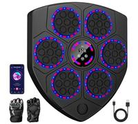 Xoeminor Máquina de Boxeo Musical, Music Boxing Machine con Guantes Bluetooth Pantalla de Conteo 9 Velocidades 5 Niveles de Volumen, Entretenimiento Familiar y Alivio del Estrés para Adultos y Niños