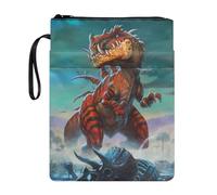 Xoenoiee Funda para libros con estampado de dinosaurios para amantes de los libros, fundas para libros de tapa blanda, funda protectora con cremallera, funda para libros para profesores y estudiantes