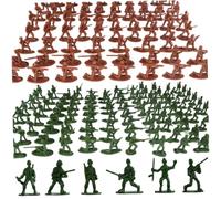 Xoeryoy 200 Piezas de plástico para Hombres del ejército, 12 Modelos, Soldados de Juguete Mixtos, Juego imaginativo, Figuras de acción de Hombres del ejército para niños de 3 años en adelante; 1