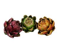 Xoeryoy 3pcs Faux Artichokes 4.3x3.99 Artichoke ATIFICIAL DE Artichoke Vegetales realistas para el tazón de Bodas de la Cocina de Verano y Las Decoraciones de jarrones
