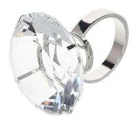 Xoeryoy Anillo de diamante de aleación de 2, 36 pulgadas, anillo de diamante de cristal, propuesta romántica, accesorios de boda, adornos para el hogar, recuerdos de fiesta
