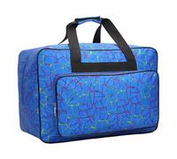 Xoeryoy Bolso de la máquina de Coser Gran Capacidad Case de la máquina de Coser Azul con Mango Nylon Multi-usose Capeing Case para internado, Viaje