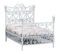 Xoeryoy Cama para casa de muñecas, Escala 1:12, Linda Cama para muñecas Realista con colchón y Almohada, Mini Accesorios creativos para casa de en Miniatura para niños Jugando, Blanco