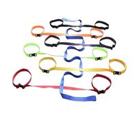 Xoeryoy Cuerda para Caminar: 12 Cuerdas de Seguridad con Asas de Colores, arnés Infantil para Caminar con Correas para Maestros, Cuerda de guardería para Aula, Actividades al Aire Libre (12, 1 pies)