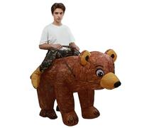 Xoeryoy Disfraz Inflable para Adultos Oso soplador Disfraz de Halloween Divertido para Altura 59.1-74.8 Pulgadas