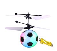 Xoeryoy Drone de helicóptero de inducción infrarroja con Bola voladora con Juguete Volador de luz Brillante Colorida para niños (fútbol)