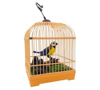 Xoeryoy Juguete de pájaro parlante, Juguetes interactivos para pájaros Que cantan y se mueven para niños, Loro Realista Activado por Voz eléctrico en Jaula para Escritorio de habitación