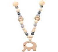 Xoeryoy Juguete para Cochecito de bebé, Cadena de Elefante de Madera con Clips con Clips, Cadena de cochecitos de Actividad sensorial educativa temprana para recién Nacidos 0-6 Meses