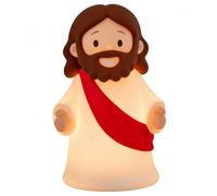 Xoeryoy Luz nocturna de Jesús, 5 luces LED suaves cristianas, luces nocturnas recargables para dormitorio de niños, hogar, escuela dominical, decoración de Pascua, rojo