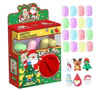 Xoeryoy Máquina Gacha para niños, Mini máquina expendedora de cápsulas con Tema navideño con 16 muñecas aleatorias para Recuerdo de Fiesta de Pascua de Navidad