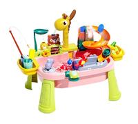 Xoeryoy Mesa de Agua para niños con Bomba de circulación eléctrica, Mesa sensorial multiactividad, Patas Ajustables, Grifo de Jirafa para niños de 1 a 3 años y de 4 a 8 años, Estilo 1