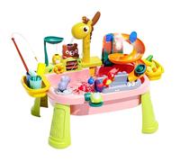 Xoeryoy Mesa de Agua para niños con Bomba de circulación eléctrica, Mesa sensorial multiactividad, Patas Ajustables, Grifo de Jirafa para niños de 1 a 3 años y de 4 a 8 años, Estilo 1