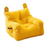 Xoeryoy Mini Sofá de 1 Plaza - Silla Pequeña Segura para Niños Pequeños, Asiento Individual de Lino y Algodón Suave, Amarillo, 14.96x14.96x13.78inch