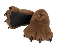 Xoeryoy Pantuflas con forma de garra de animal, cálidas, de felpa, divertidas, con forma de garra, antideslizantes, cómodas, para adultos, hombres y mujeres, color marrón