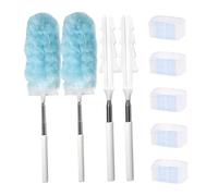 Xoeryoy Recambio De Plumero, Kit De Plumero Desechable con 4 Mangos Extensibles Y 51 Recambios, Electrostático Estático para El Hogar, La Oficina, El Techo Y La Limpieza De Ventanas;1