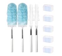 Xoeryoy Recambio De Plumero, Kit De Plumero Desechable con 4 Mangos Extensibles Y 51 Recambios, Electrostático Estático para El Hogar, Oficina, Techo, Limpieza De Ventanas