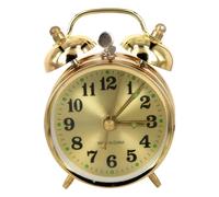 Xoeryoy Reloj mecánico silencioso vintage dorado analógico con asa, sin pilas, impermeable, PVC y ABS, alarma para sala de estar, dormitorio, sala de lectura