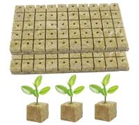 Xoeryoy Rockwool Cubes Paquete de 100 vainas hidropónicas versátiles y Kit de Inicio de Semillas Esponjas de Cultivo de 1 Pulgada para Tomates, Hierbas, orquídeas y microvegetales