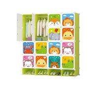 XOKOTAKI Armario Modular Infantil, Estantería de Módulos, Ropero para Niños, Organizador Modular, Estante de Almacenamiento para Hogar, 20 Módulos, 157x140 cm