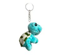 Xoktlde Bonito llavero de peluche de tortuga de dibujos animados, llavero de adorno de peluche suave para bolso, mochila, bolso, llavero de animales lindos para hombres y mujeres, azul, G