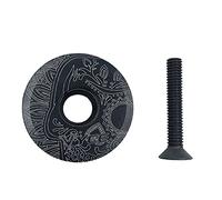Xoktlde Cubierta de aleación de aluminio para vástago superior de bicicleta con tapa de tubo de bicicleta de rosca para horquilla delantera, suministros para bicicletas de montaña