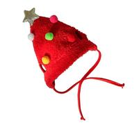 Xoktlde Sombrero de perro con pompones coloridos, sombrero para la cabeza, gorro de árbol de mascotas de Navidad, accesorios para disfraz de fiesta