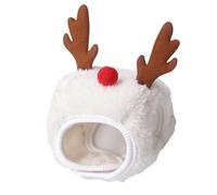 Xoktlde Sombrero de perro con pompones coloridos, sombrero para la cabeza, gorro de árbol de mascotas de Navidad, accesorios para disfraz de fiesta