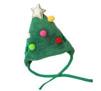 Xoktlde Sombrero de perro con pompones coloridos, sombrero para la cabeza, gorro de árbol de mascotas de Navidad, accesorios para disfraz de fiesta
