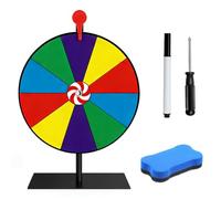 xolear 20cm Ruleta de la Suerte, 10 Ranuras Multicolor Rueda de la Fortuna para Girar con Destornillador, Rueda de Premios Portátil Giratoria para Ferias Carnaval Juegos de Giro Ganador