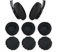 xolear 3 Pares Fundas para Auriculares, Fundas Protectoras para Transpirables, Lavables, Elásticas, Reutilizables, Almohadillas para Orejas de 3.5 a 4.3 Pulgadas (Negro)