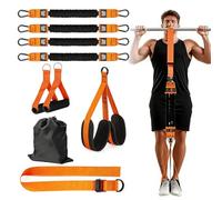 xolear Resistance Bands Capacidad de Peso 136 kg, Bandas Elasticas Musculacion Resistencia y Altura Ajustables, Bandas Elasticas Fitness con Pedales y Empuñaduras de Espuma para Principiantes