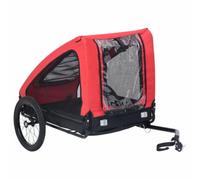 Xolmizyn Remolque de bicicleta para perro, con marco de acero | Tejido Oxford resistente a la intemperie, ventilación óptima mediante ventanas de malla, reflectores