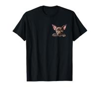 Xoloitzcuintli Perro Mamá Papá Peeking Puppy Xolo Camiseta