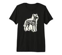 Xoloitzcuintli Perro Mexicano Sin Pelo Azteca Xolo Linocut Camiseta Premium