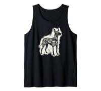 Xoloitzcuintli Perro Mexicano Sin Pelo Azteca Xolo Linocut Camiseta sin Mangas