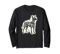 Xoloitzcuintli Perro Mexicano Sin Pelo Azteca Xolo Linocut Manga Larga